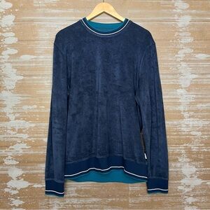 Orlebar Brown Piece French Terry Sweatshirt Athleisure Golf Navy Mens L